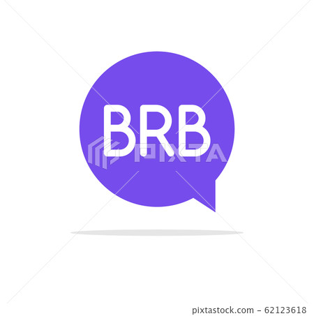 BRB icon talk vector speech bubble... - Stock Illustration [62123618 ...