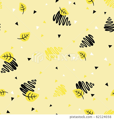 Seamless abstract geometric leaf pattern. Seamless abstract geometric leaf pattern. 62124038