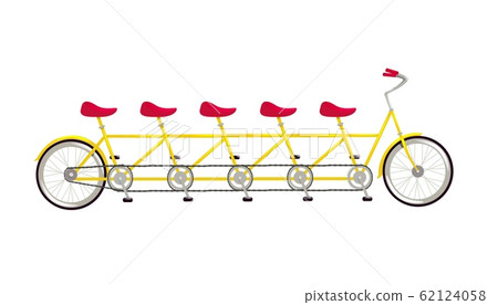 Tandem bicycle icon flat graphic vector illustration isolated on white background 62124058