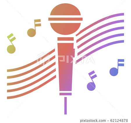 Microphone and note Microphone and note 62124878