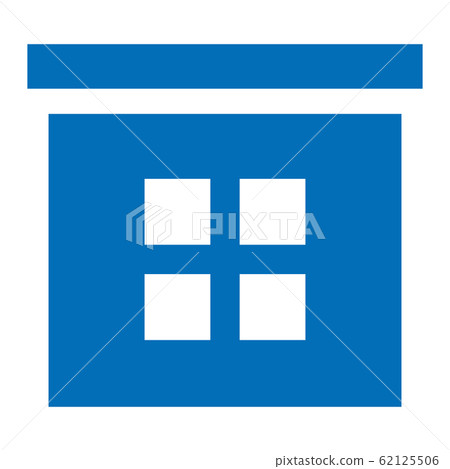 Flat roof house icon Flat roof house icon 62125506
