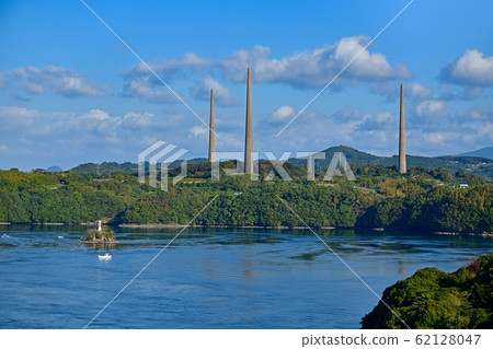 Hario radio tower towering against the blue sky and the rapid stream of Hario Seto collaboration scene @ Saikai, Nagasaki 62128047
