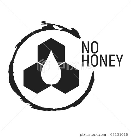 No Honey. Allergen food, GMO free products icon No Honey. Allergen food, GMO free products icon 62131016