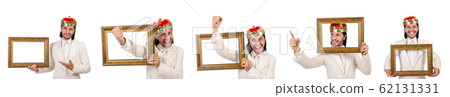 King with picture frame on white King with picture frame on white 62131331