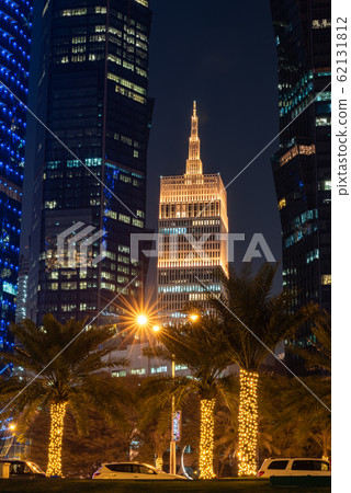 DOHA, QATAR - FEBRUARY 7, 2020: The skyline of the modern and high-rising city of Doha in Qatar, Middle East. DOHA, QATAR - FEBRUARY 7, 2020: The skyline of the modern and high-rising city of Doha in Qatar, Middle East. 62131812