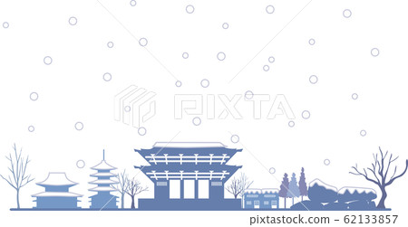 奈良剪影顏色冬天 62133857