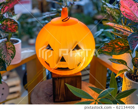 Halloween holiday decoration-pumpkin jack o lantern with spooky smile Halloween holiday decoration-pumpkin jack o lantern with spooky smile 62134406