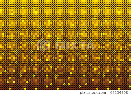 Background made of gold sequins, glitters dots Background made of gold sequins, glitters dots 62134508