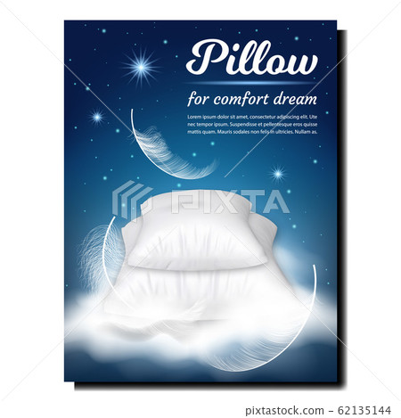 Pillow For Comfort Dream Advertising Banner Vector Pillow For Comfort Dream Advertising Banner Vector 62135144