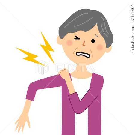 Senior women shoulder pain - Stock Illustration [62135404] - PIXTA