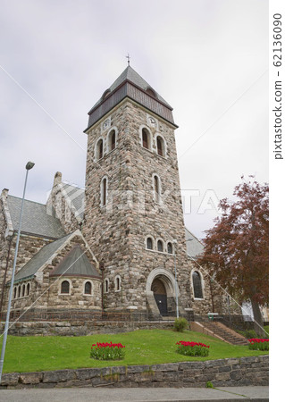 View of a historical stone church in Alesund View of a historical stone church in Alesund 62136090