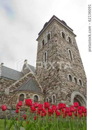 View of a historical stone church in Alesund View of a historical stone church in Alesund 62136091