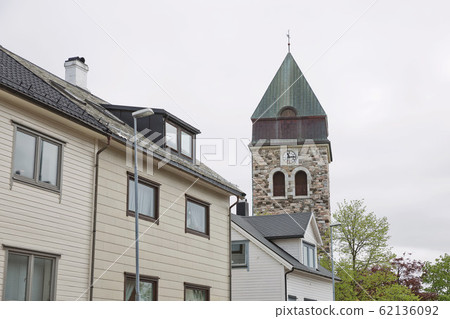 View of a historical stone church in Alesund View of a historical stone church in Alesund 62136092