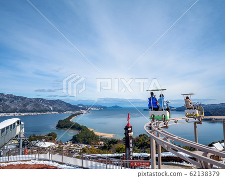 Amanohashidate with snow scene 62138379