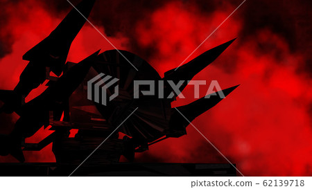 Streamlined missiles aimed at the red sky Streamlined missiles aimed at the red sky 62139718