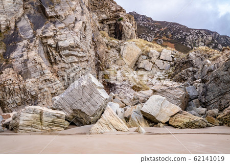 Rockfall at Maghera Beach near Ardara, County Donegal - Ireland Rockfall at Maghera Beach near Ardara, County Donegal - Ireland 62141019