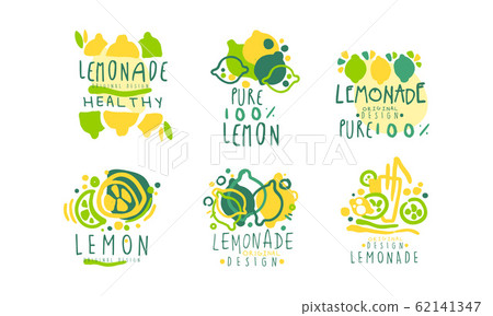 Lemonade Logo Templates Original Design, Healthy Pure Sweet Drink Hand Drawn Badges Vector Illustration Lemonade Logo Templates Original Design, Healthy Pure Sweet Drink Hand Drawn Badges Vector Illustration 62141347