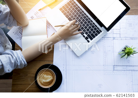architect , engineering , creative and designer workspace concept 62141503