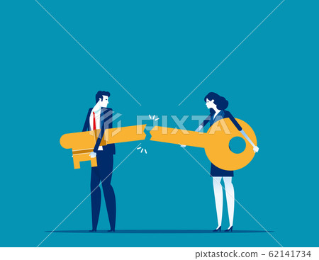 Business success key destroyed. Concept business Business success key destroyed. Concept business 62141734