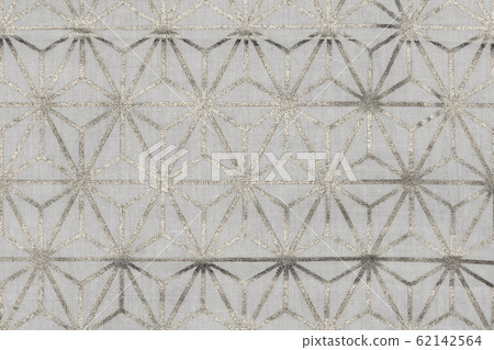 Synthetic fiber traditional Japanese geometric pattern hexagonal hemp leaf silver pattern design background texture Synthetic fiber traditional Japanese geometric pattern hexagonal hemp leaf silver pattern design background texture 62142564