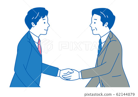 商人,握手,談話,合同,兩個人,插圖 商人,握手,談話,合同,兩個人,插圖 62144879