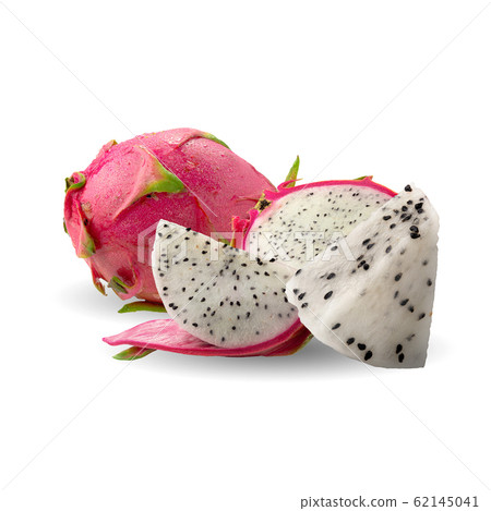 Water Splashing on Dragon Fruit or Pitaya over 62145041