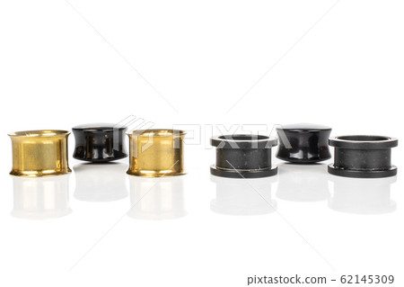 Stylish ear plug isolated on white Stylish ear plug isolated on white 62145309