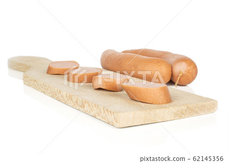 German pork sausage isolated on white German pork sausage isolated on white 62145356