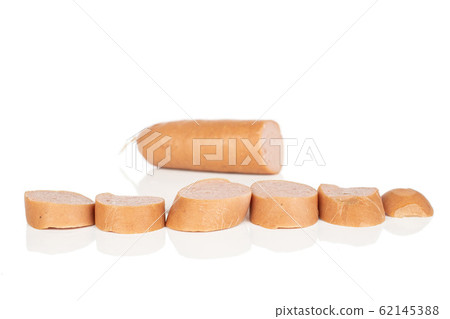 German pork sausage isolated on white German pork sausage isolated on white 62145388