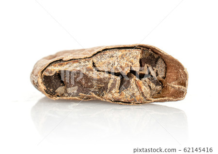 Brown cocoa bean isolated on white Brown cocoa bean isolated on white 62145416