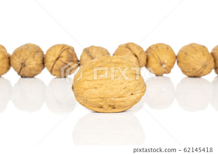 Brown tasty walnut isolated on white Brown tasty walnut isolated on white 62145418