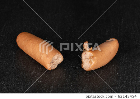 German pork sausage on grey stone 62145454