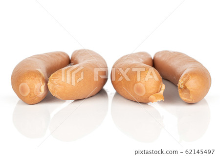 German pork sausage isolated on white German pork sausage isolated on white 62145497