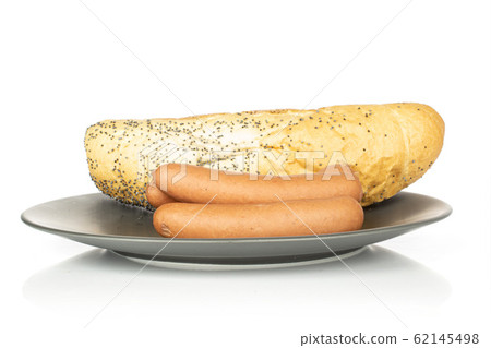 German pork sausage isolated on white German pork sausage isolated on white 62145498