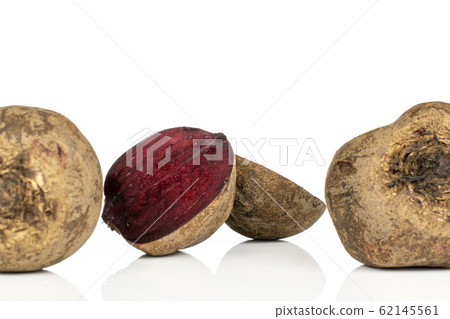 Raw sweet beetroot isolated on white Raw sweet beetroot isolated on white 62145561