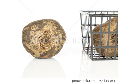 Raw sweet beetroot isolated on white 62145564