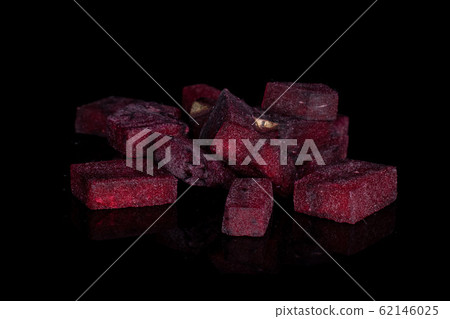 Raw sweet beetroot isolated on black glass Raw sweet beetroot isolated on black glass 62146025