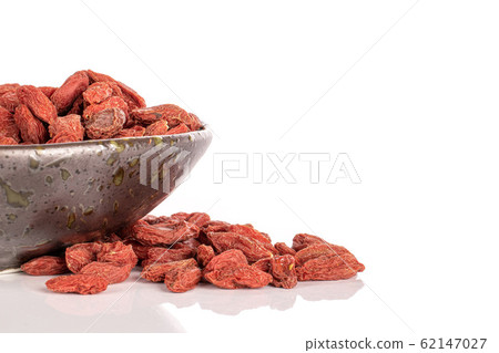 Red dried goji isolated on white 62147027