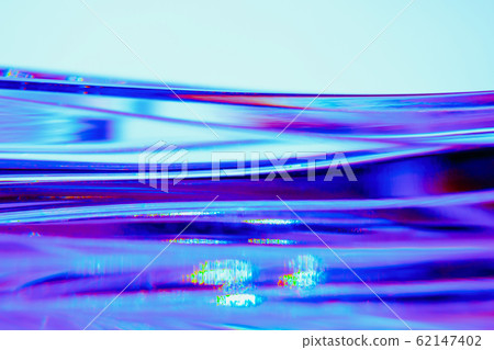 Abstract blurred neon holographic mint and blue 62147402