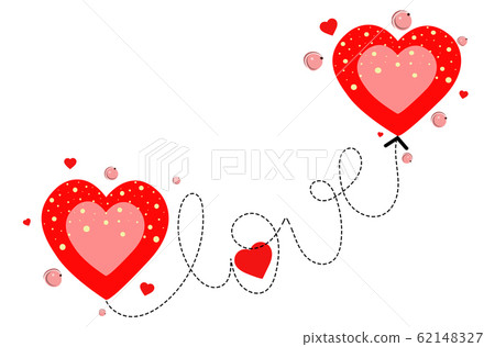 love decoration with hearts, Illustration hearts of love, greeting card. 62148327