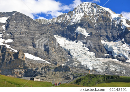 Swiss mountain landscape from Kleine Scheidegg to Monch 62148591