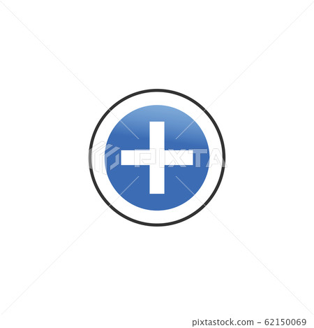 Add plus icon in flat style. Plus sign, add icon, medical cross. Stock Vector illustration isolated on white background. Add plus icon in flat style. Plus sign, add icon, medical cross. Stock Vector illustration isolated on white background. 62150069