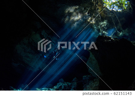 Cave diving in mexico cenote Cave diving in mexico cenote 62151143
