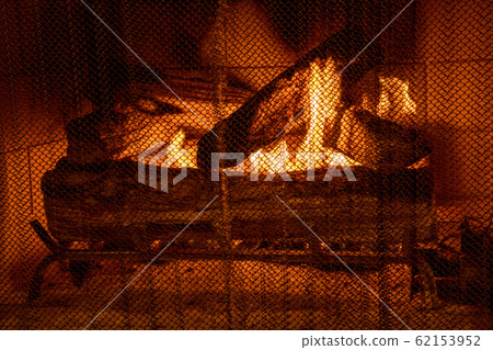Close up an artificial fireplace Victoria British Columbia Canada 62153952