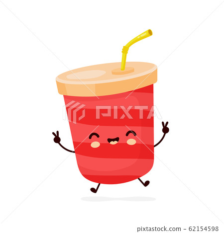 Cute happy soda water cup Cute happy soda water cup 62154598