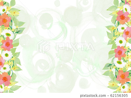 綠色花紋花背景圖像 插圖素材 圖庫