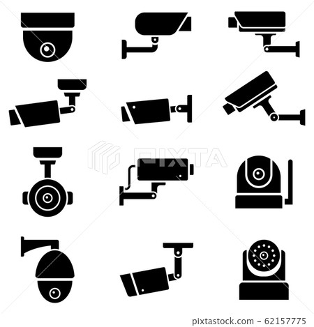 cctv camera icons set. cctv camera icons set. 62157775