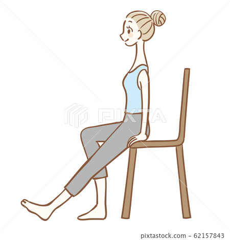 Stretching that can be done sitting on a chair 62157843