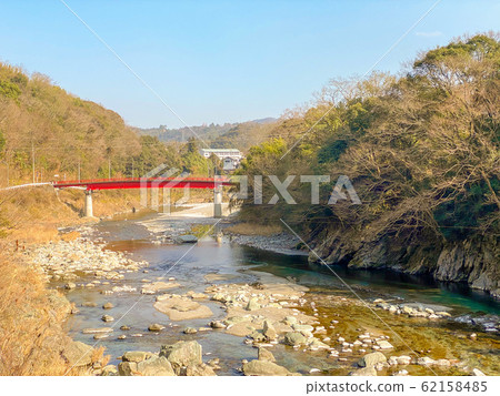 A bridge over a river in Mima City, Tokushima Prefecture. A bridge over a river in Mima City, Tokushima Prefecture. 62158485