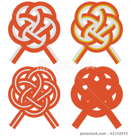 Vector illustration mizuhiki plum knot spring amulet bond good luck ceremonial occasion background transparent cutout Vector illustration mizuhiki plum knot spring amulet bond good luck ceremonial occasion background transparent cutout 62158555